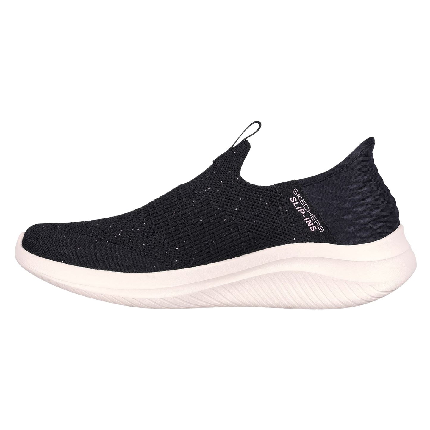Skechers Women's Ultra Flex 3.0 Shoe in Black/Rose Gold