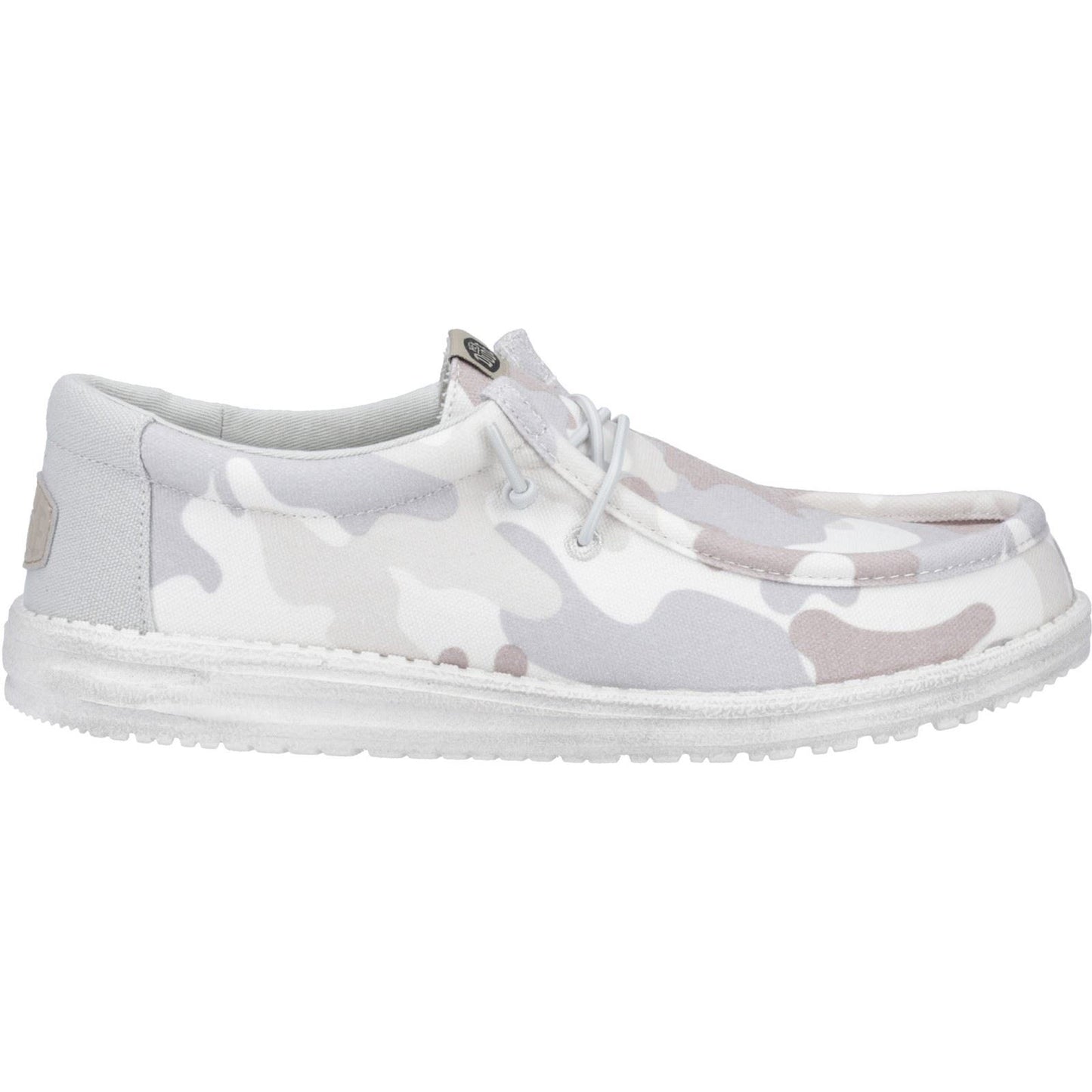 HEYDUDE Men's Wally Washed Camo Shoe in Greyscale Desert Camo