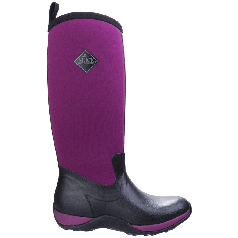 Muck Boots Women's Arctic Adventure Pull On Wellington Boot in Black/Maroon