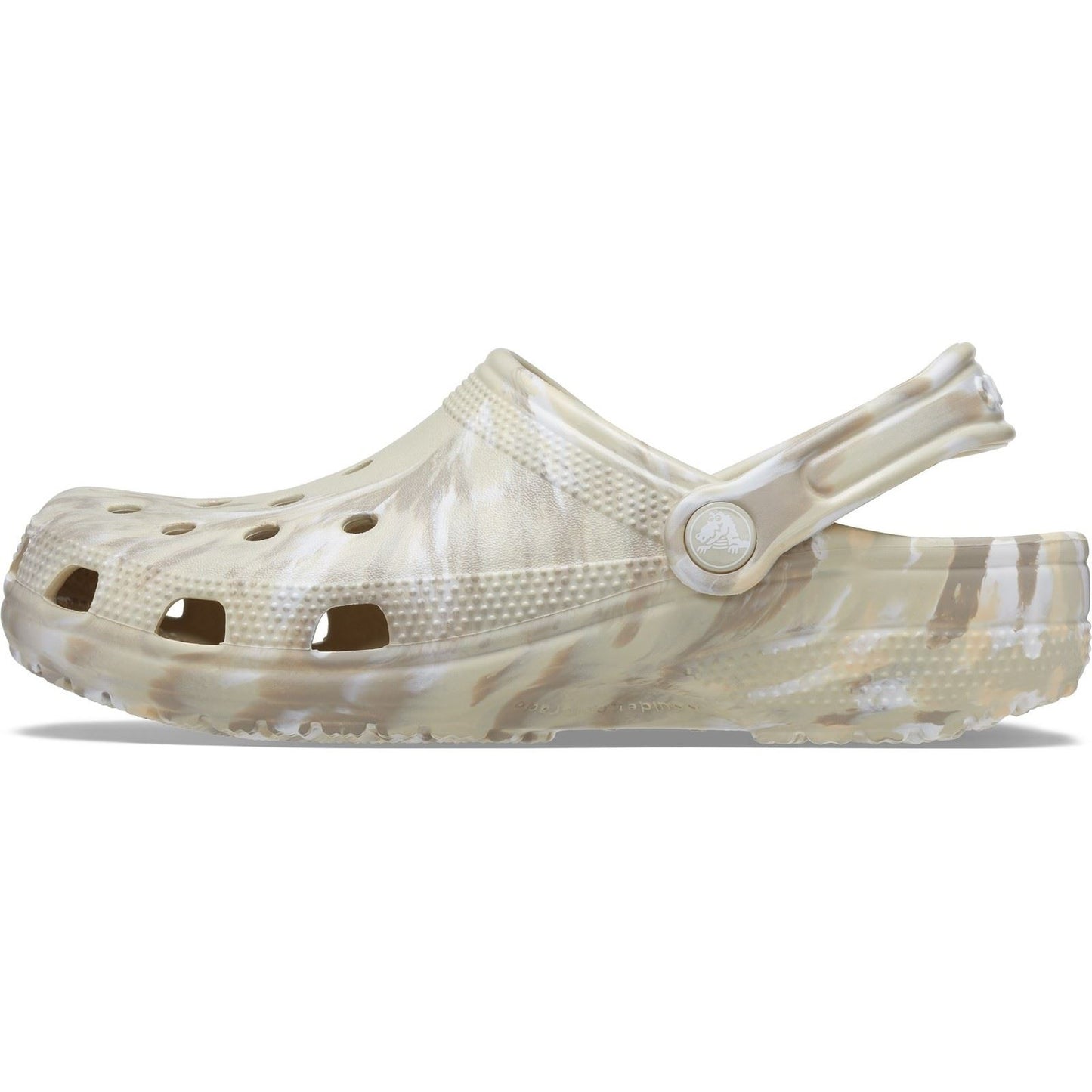 Crocs Unisex Classic Marbled Clog in Bone/Multi