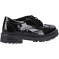 Hush Puppies Maxine Patent Junior Leather Girls's Black Brogues