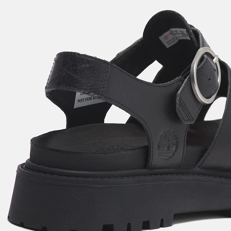Timberland Clairemont Way Fisherman Leather Women's Black Sandals