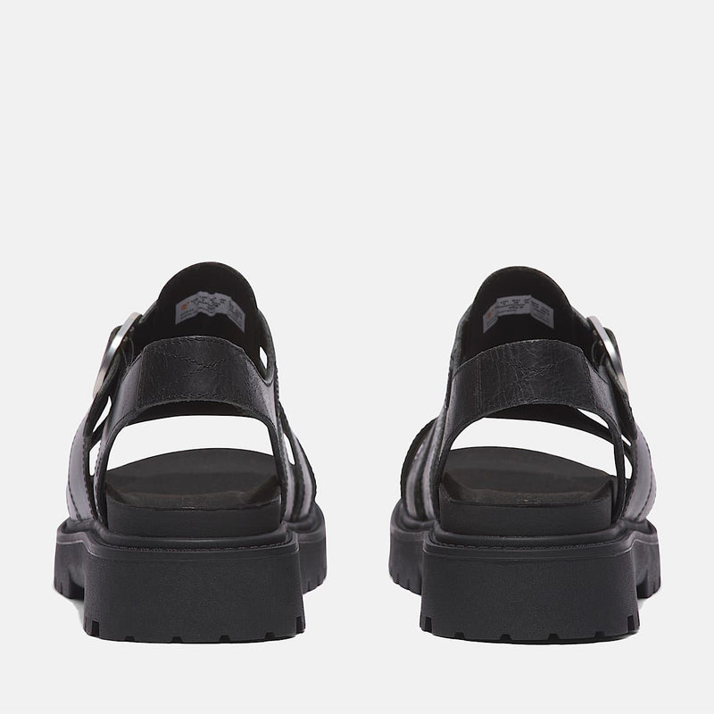 Timberland Clairemont Way Fisherman Leather Women's Black Sandals