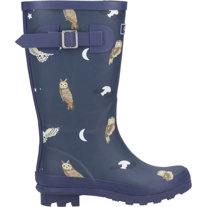Cotswold Woodland JNR Rubber Girls's Owls Wellington Boots