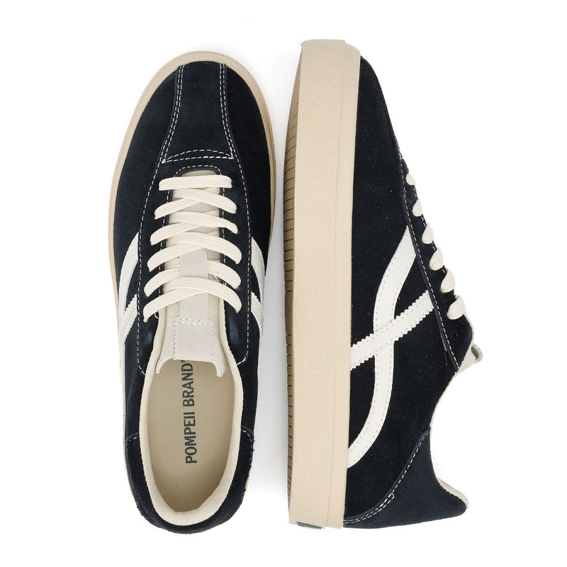 Pompeii Dart Suede Men's Black/Ecru Trainers