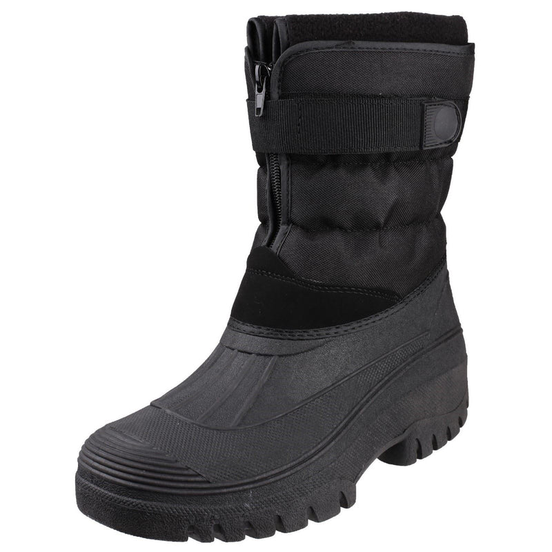 Cotswold Women's Chase Touch Fastening and Zip up Winter Boot in Black