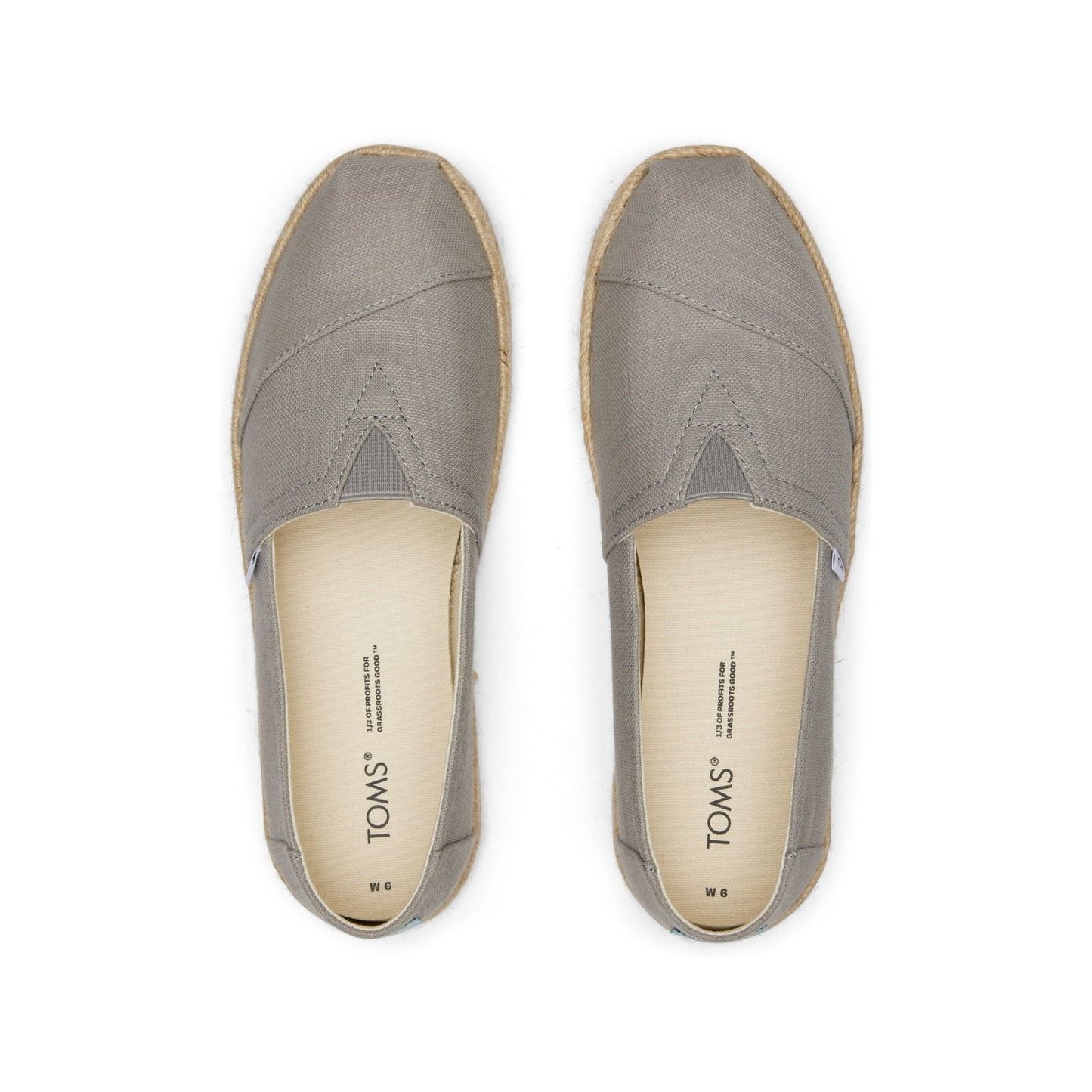 TOMS Women's Alpargata Rope Shoe in Drizzle Grey
