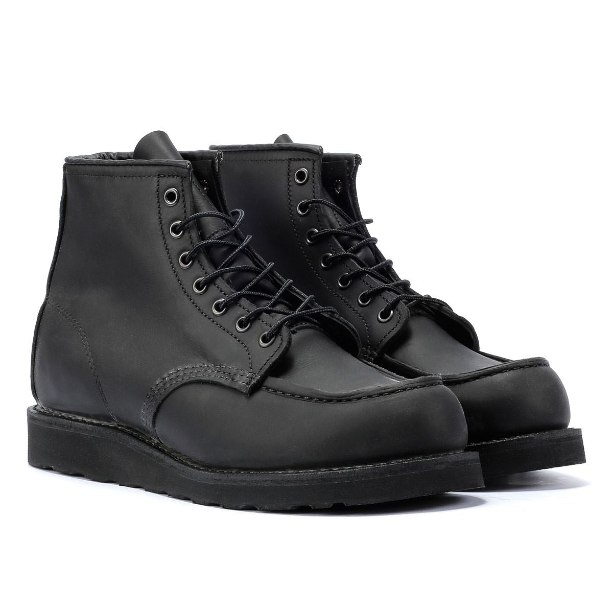 Red Wing Shoes - 8074 MENS 6 INCH CLASSIC MOC BLACK LEATHER
