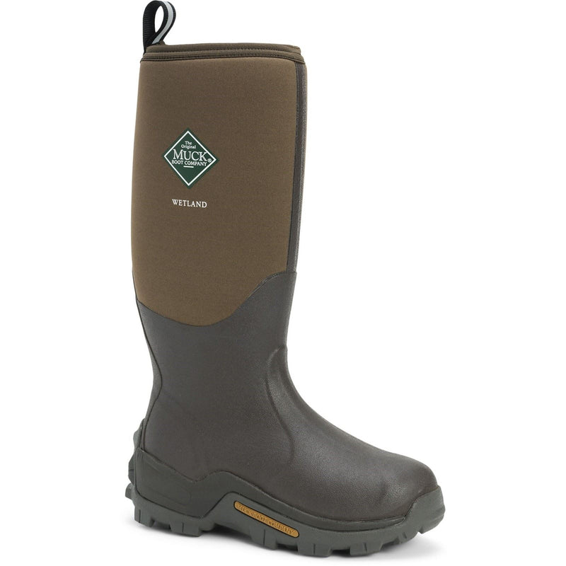 Muck Boots model Wetland Hi Patterned Wellington Unisex in Bark