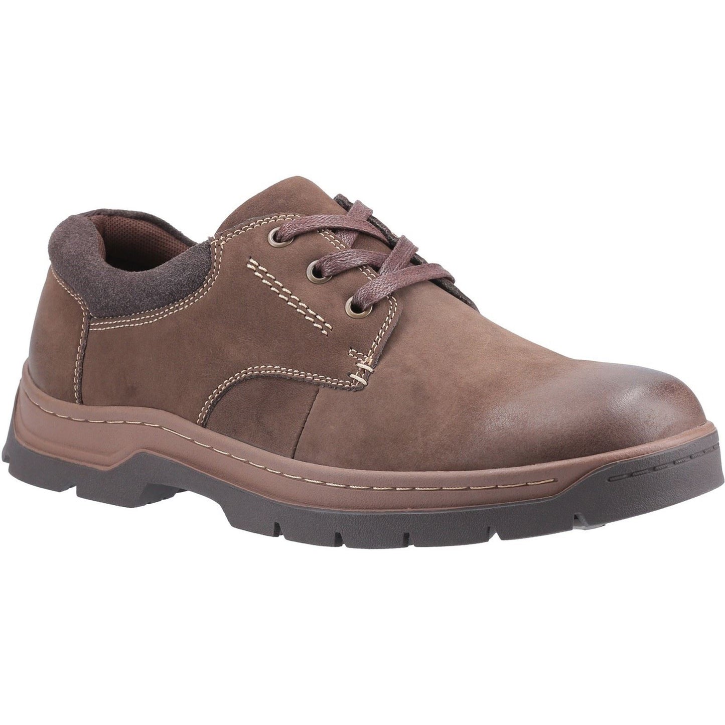 Cotswold Men's Thickwood Burnished Leather Casual Shoe in Brown