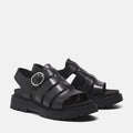 Timberland Clairemont Way Fisherman Leather Women's Black Sandals