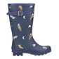 Cotswold Woodland JNR Rubber Girls's Owls Wellington Boots