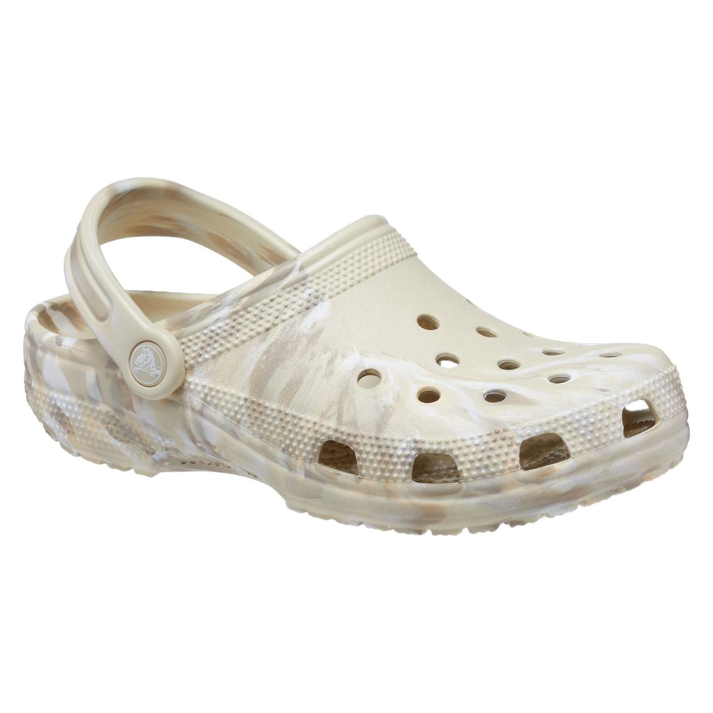 Crocs Unisex Classic Marbled Clog in Bone/Multi