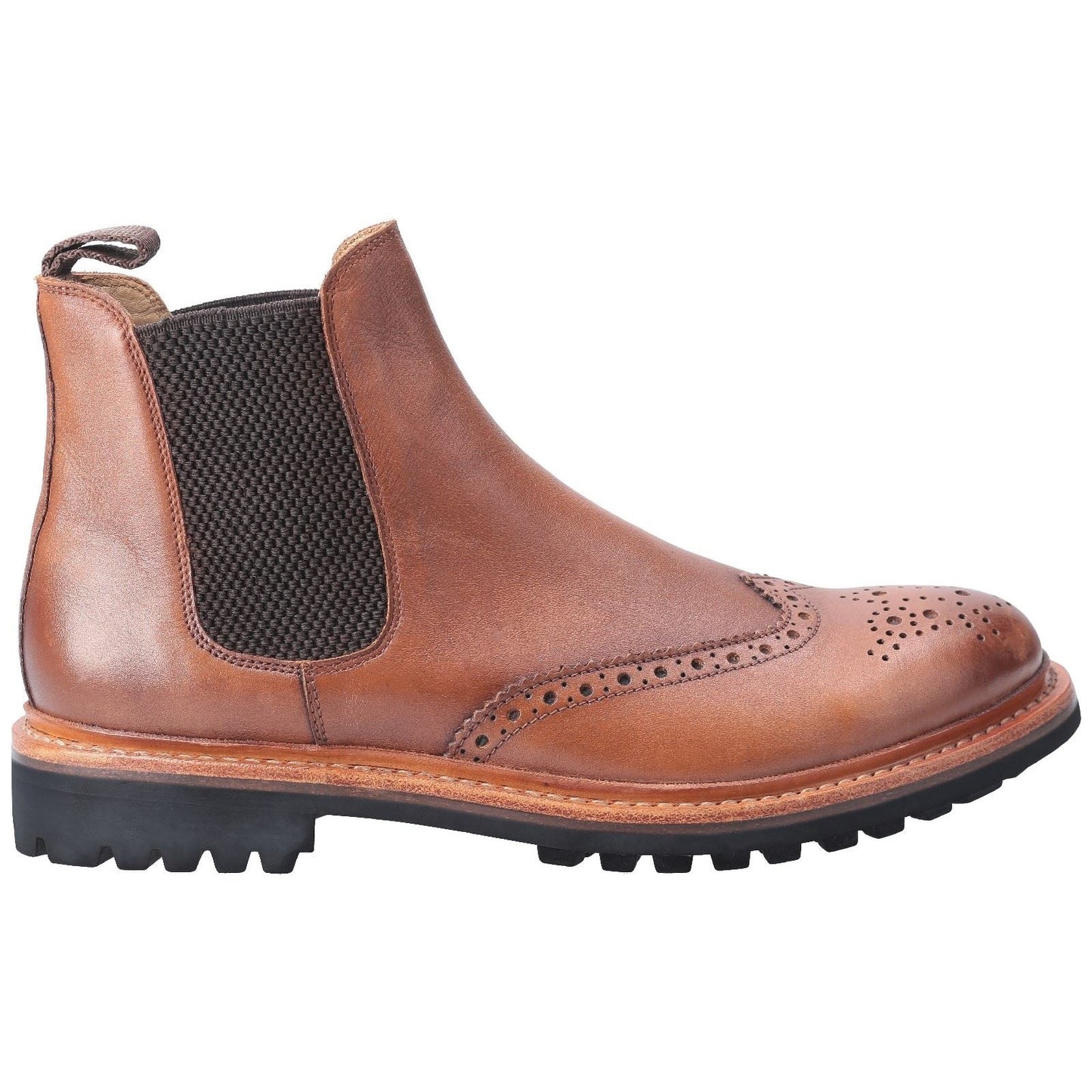 Cotswold Men's Siddington Commando Goodyear Welt Boot in Brown