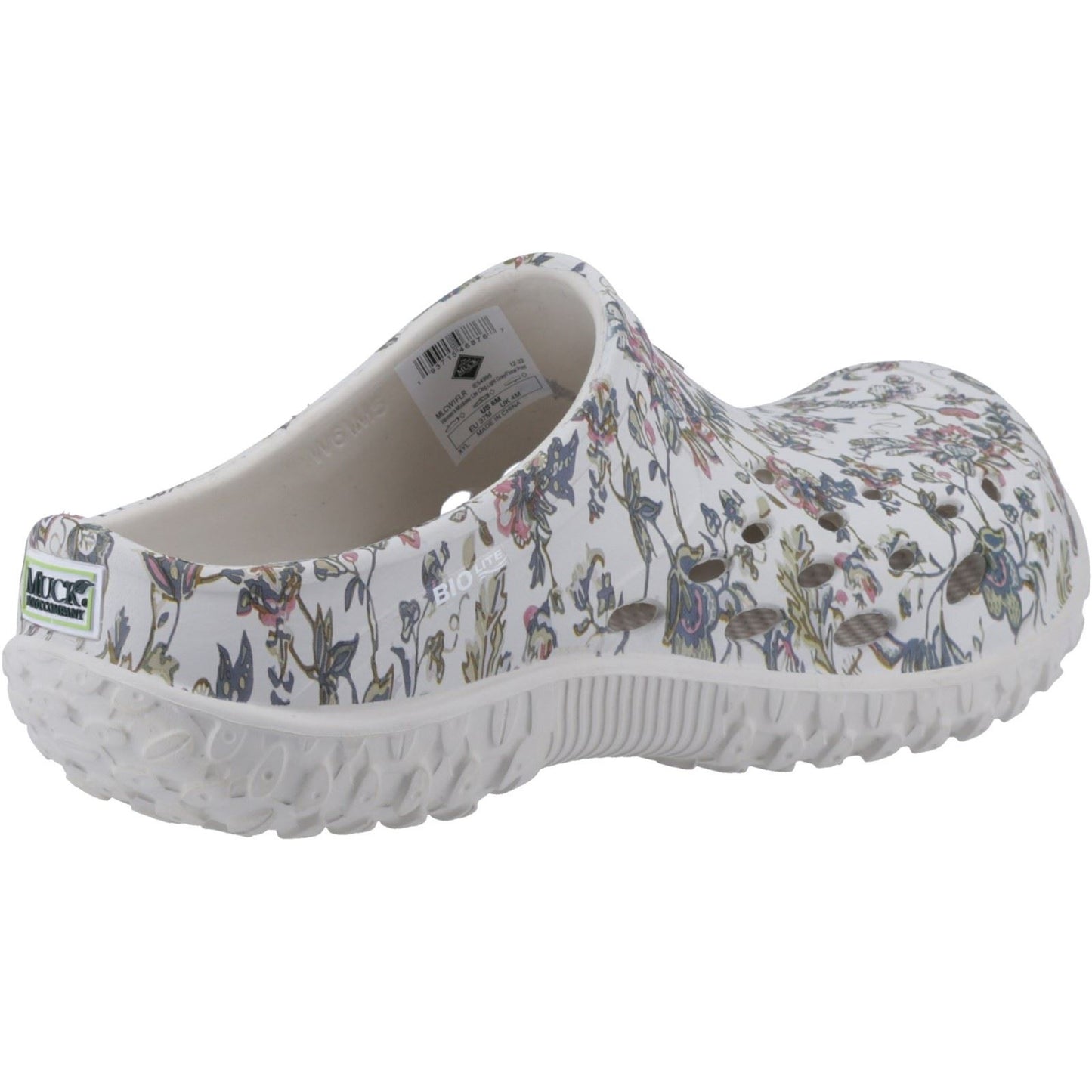 Muck Boots Women's Muckster Lite Clog in Light Grey/Floral Print