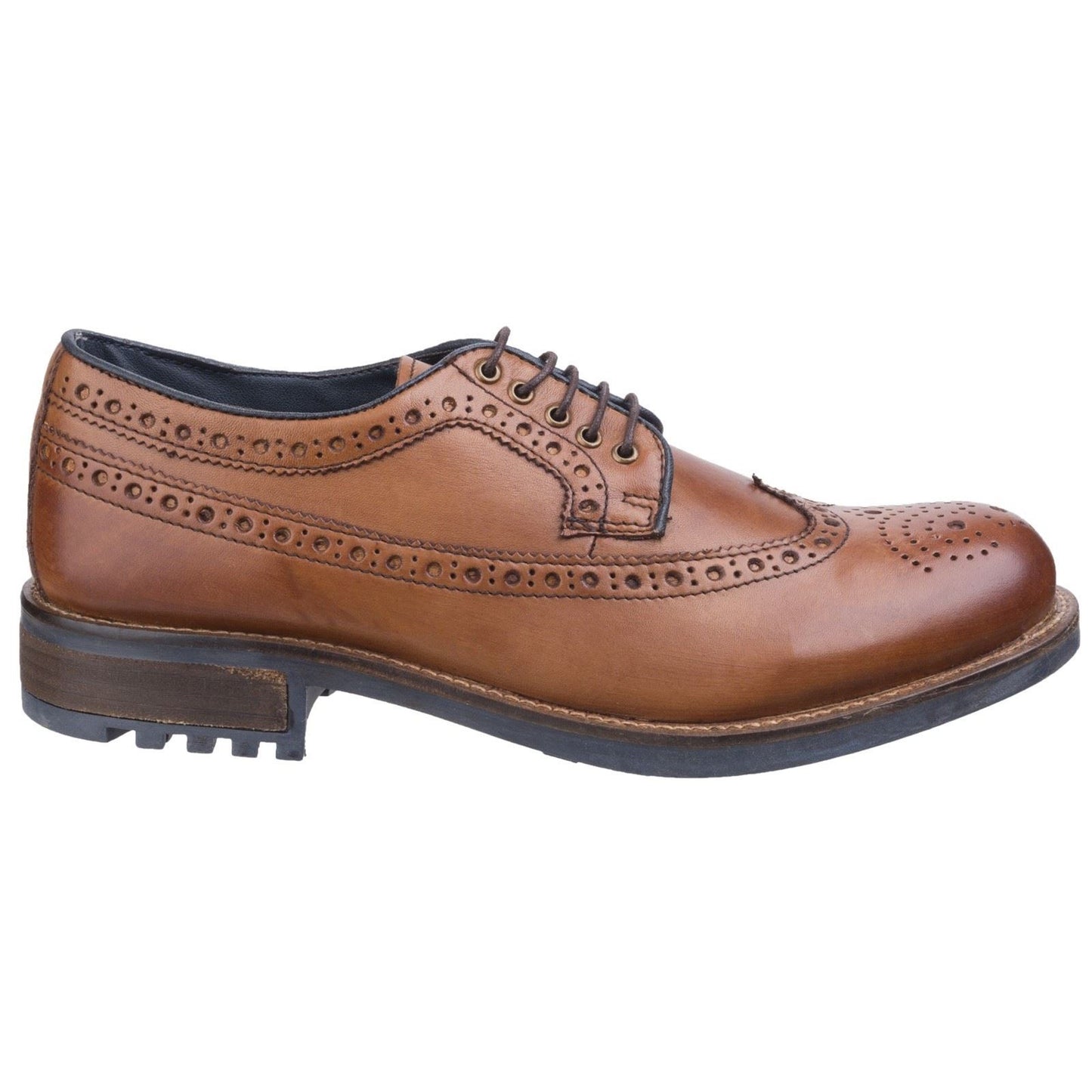 Cotswold Men's Poplar Brogue Dress Shoe in Tan