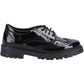 Hush Puppies Maxine Patent Junior Leather Girls's Black Brogues