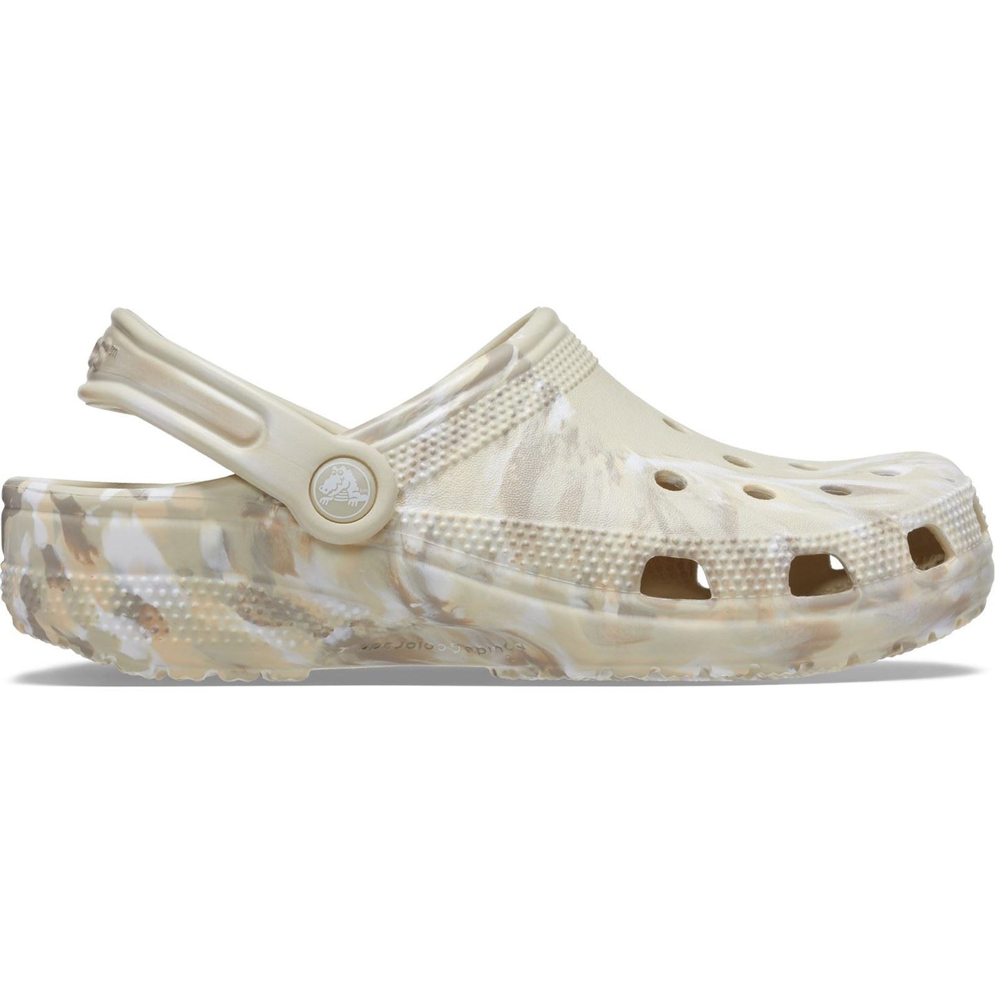 Crocs Unisex Classic Marbled Clog in Bone/Multi