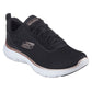 Skechers Women's Flex Appeal 5.0 Uptake Trainers in Black/Rose Gold