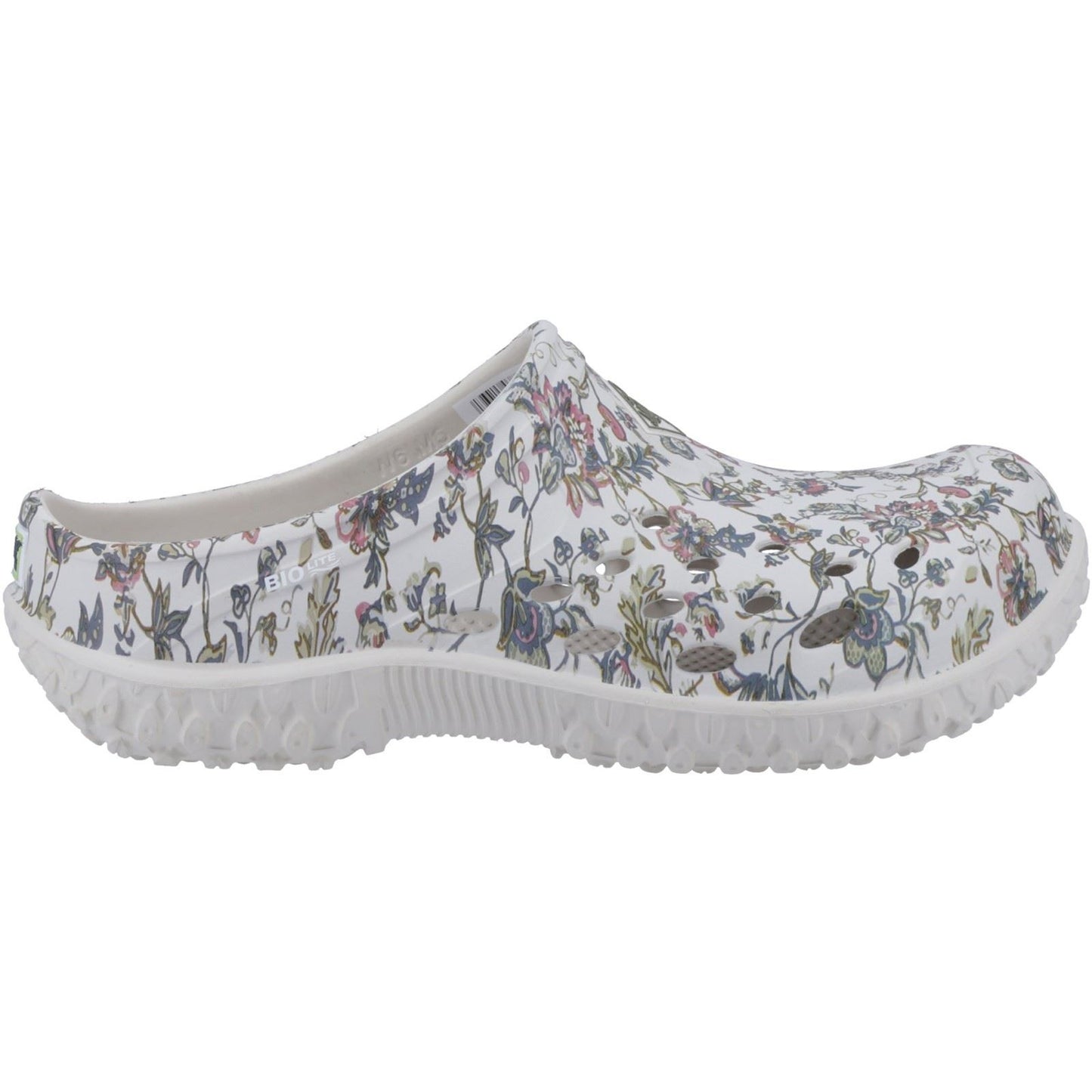Muck Boots Women's Muckster Lite Clog in Light Grey/Floral Print
