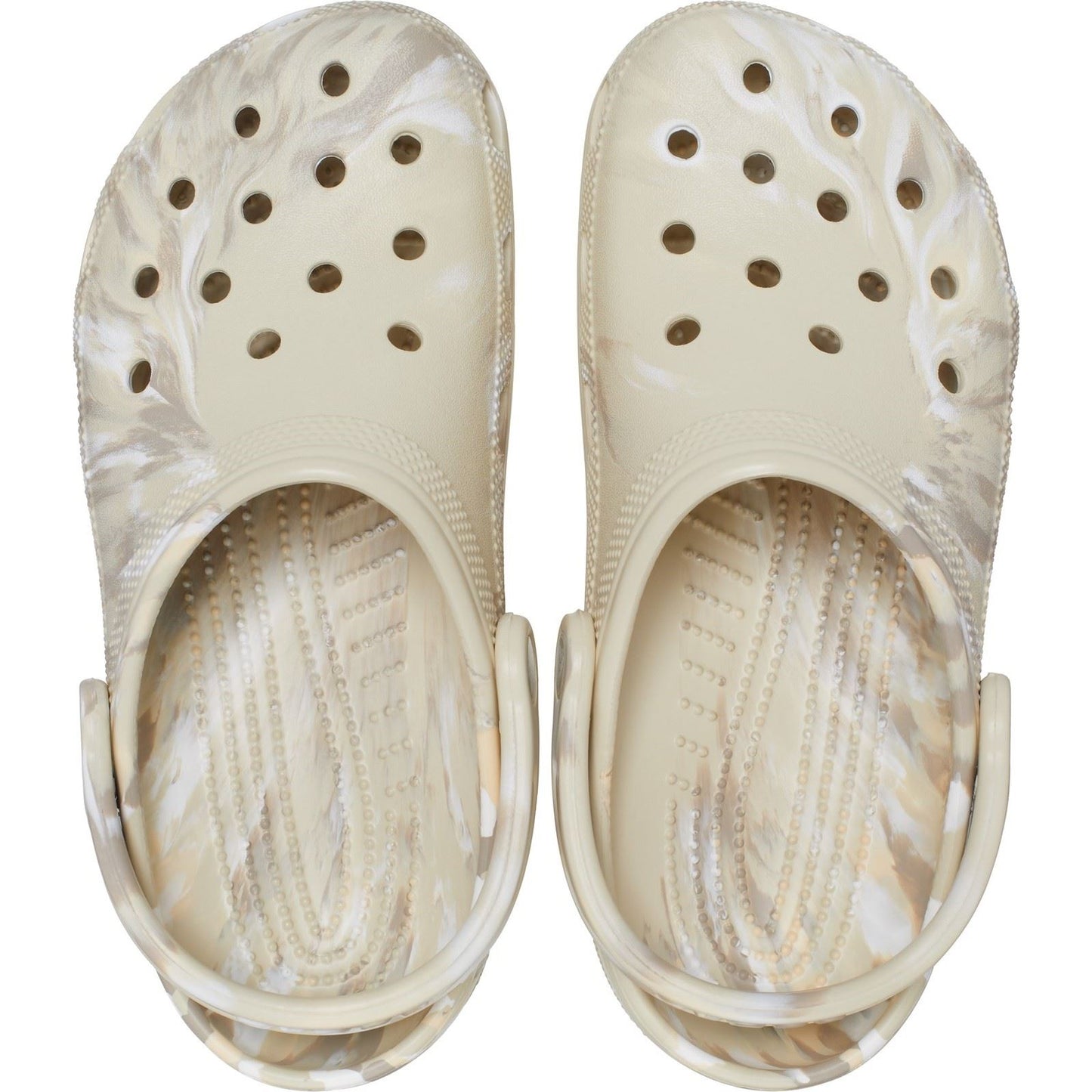 Crocs Unisex Classic Marbled Clog in Bone/Multi