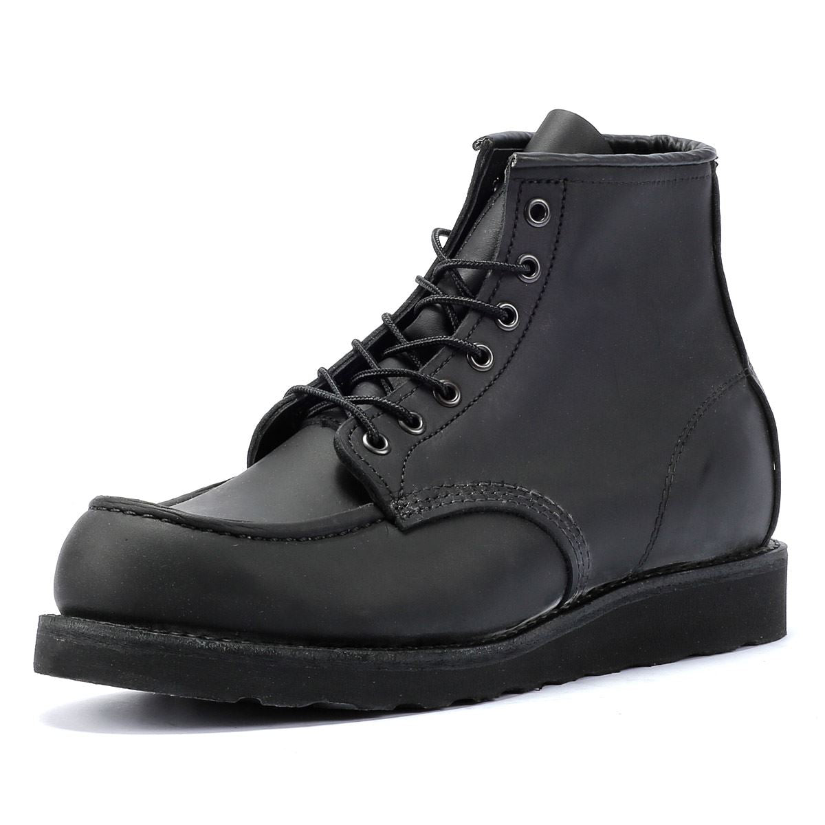 Red Wing Shoes - 8074 MENS 6 INCH CLASSIC MOC BLACK LEATHER