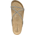 Geox D BRIONIA R Polyester Women's Black/Silver Sandals