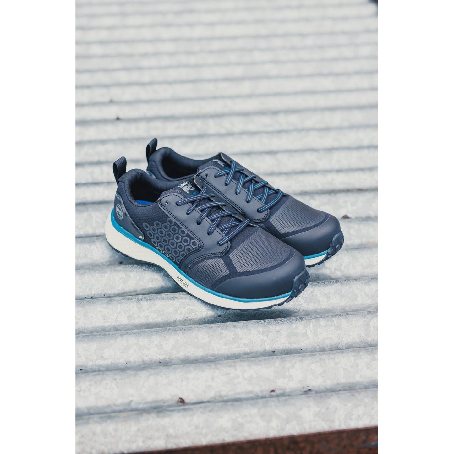 Timberland Pro Men's Reaxion Composite Safety Trainer in Black/Blue