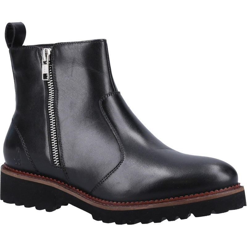 Hush Puppies model Grace Zip Boot Female in Black