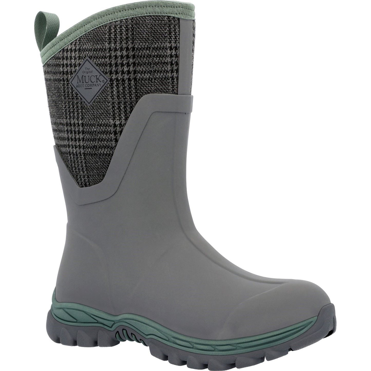 Muck Boots Women's Arctic Sport II Mid Boot in Grey/Plaid