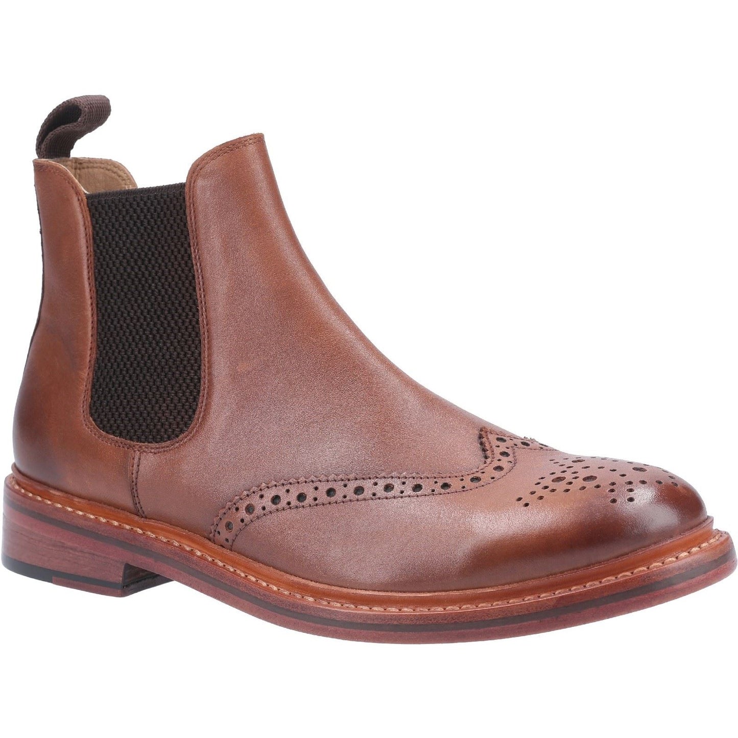 Cotswold Men's Siddington Leather Goodyear Welt Boot in Brown