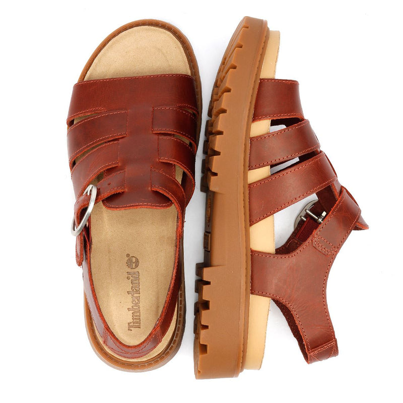 Timberland Clairemont Way Fisherman Leather Women's Dark Red Sandals