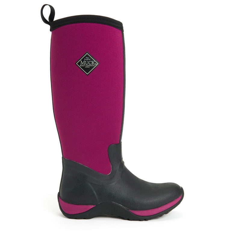 Muck Boots Women's Arctic Adventure Pull On Wellington Boot in Black/Maroon