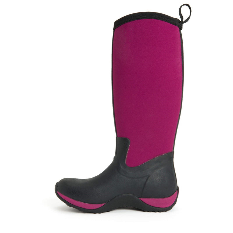 Muck Boots Women's Arctic Adventure Pull On Wellington Boot in Black/Maroon