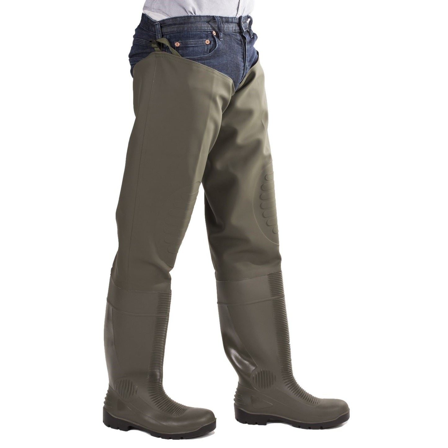 Amblers Safety Unisex Forth Thigh Safety Wader in Green