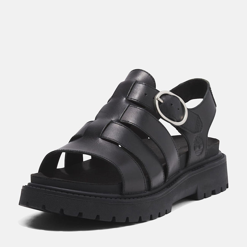 Timberland Clairemont Way Fisherman Leather Women's Black Sandals